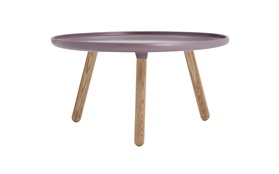 Tablo tables large warm grey frontview on a white background